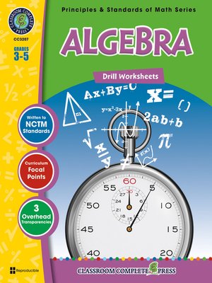 cover image of Algebra - Drill Sheets
